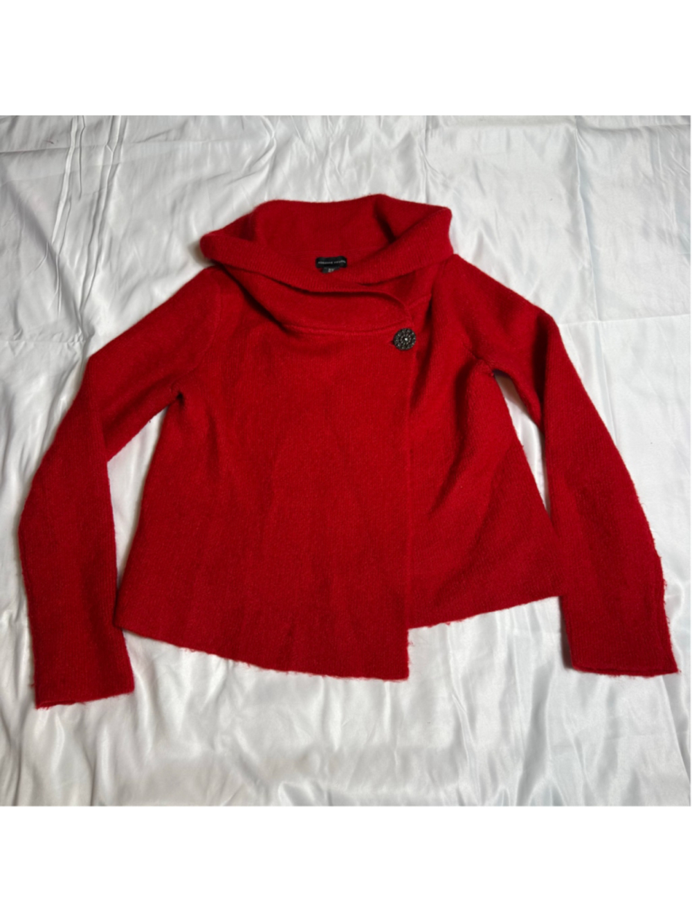 Women's Adrienne Vittadini Red Cowl Neck Sweater Size M